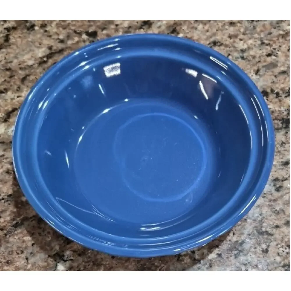 Longaberger Small Blue Ceramic Pie Plate 7 1/4